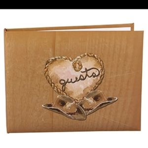 Western Themed Wedding Guest Book NWT